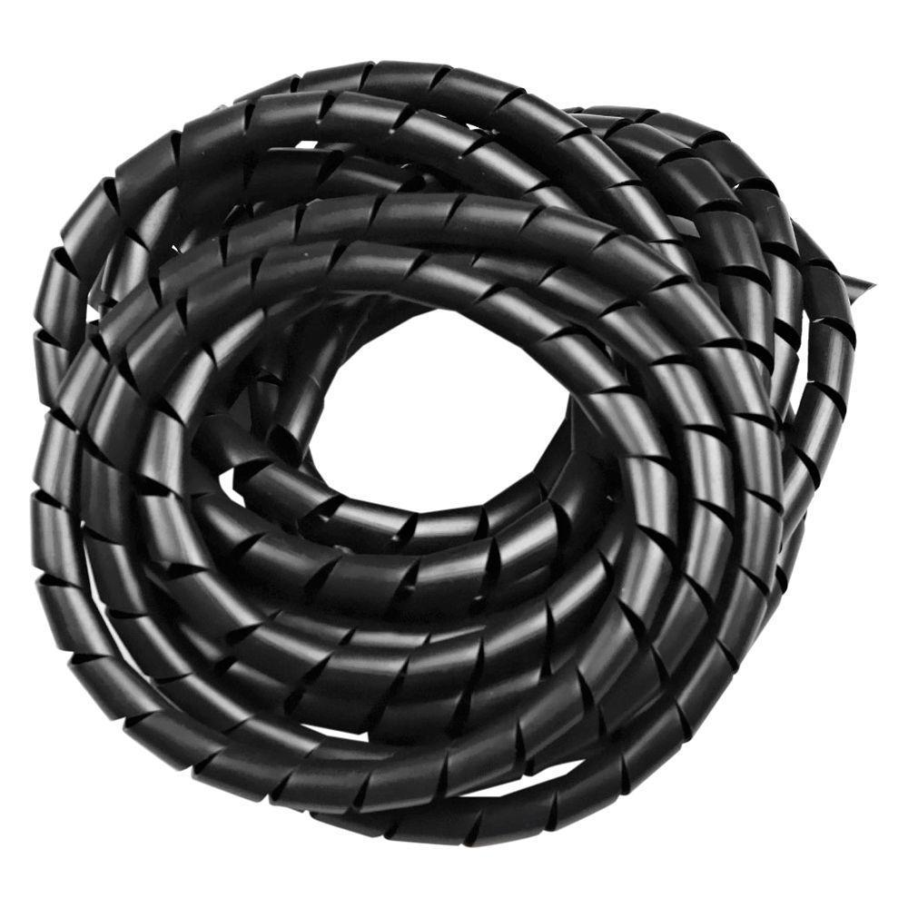 Tubo Espiral Preto 1/4 6,5mm - 50mt