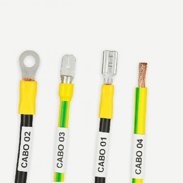 Fios com terminais e identificador