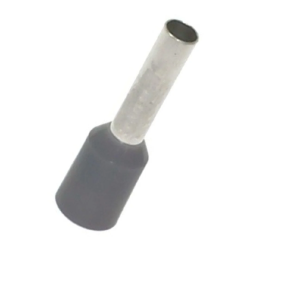 Terminal Tubular Ilhos Simples 4mm Cinza c/ 100 und.