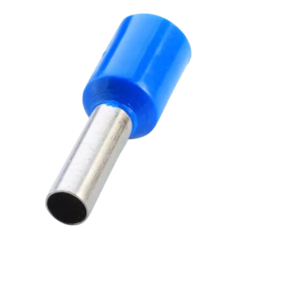 Terminal Tubular Ilhos Simples 2,5mm Azul c/ 100 und.