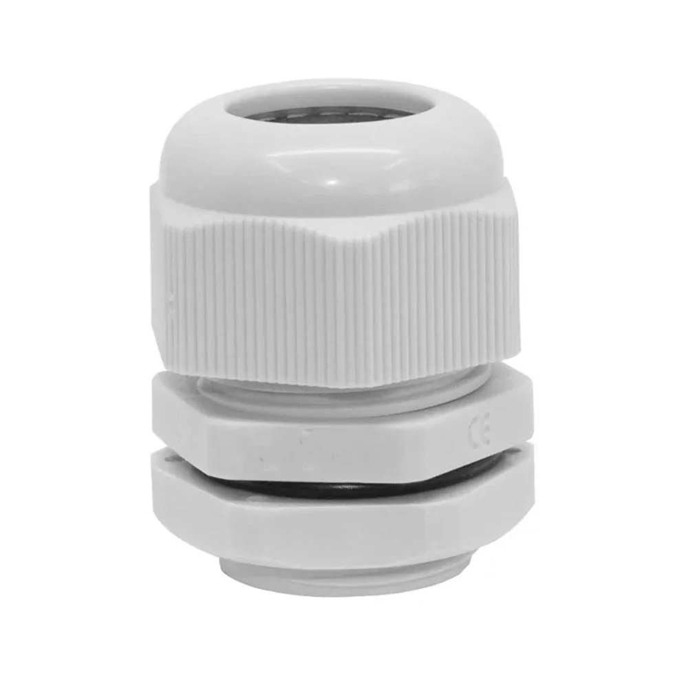 Prensa Cabo Plástico Rosca PG16 Cinza