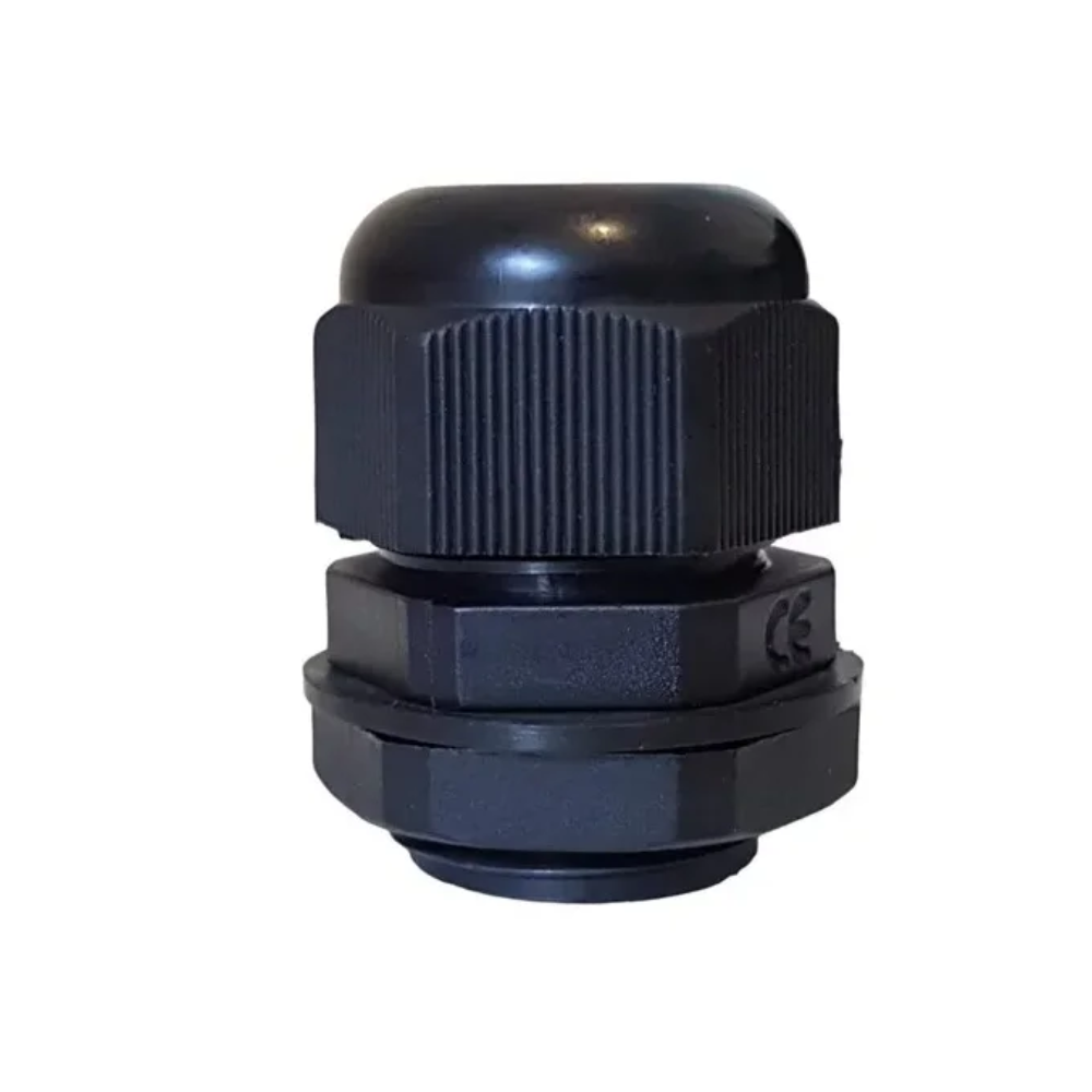 Prensa Cabo Plástico Rosca PG16 Preto