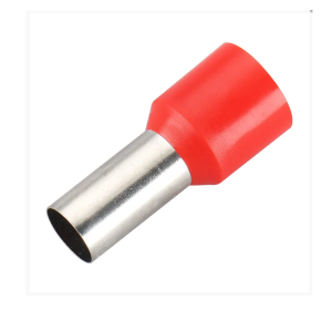 Terminal Tubular Ilhos Simples 35mm Vermelho c/ 100 und.